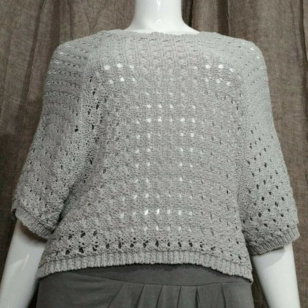 Melia Open Knit Dolman Sleeve Sweater Size XS
